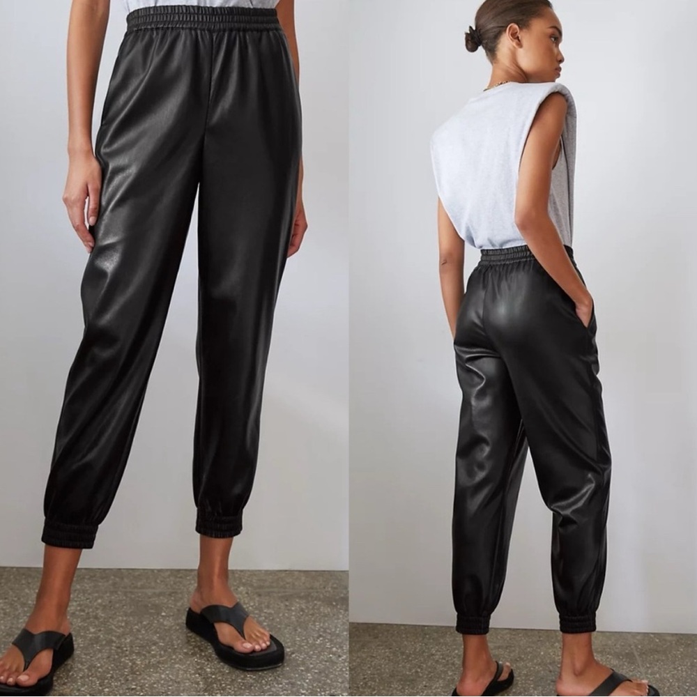 Babaton Black Track Pants with Elastic Waistband